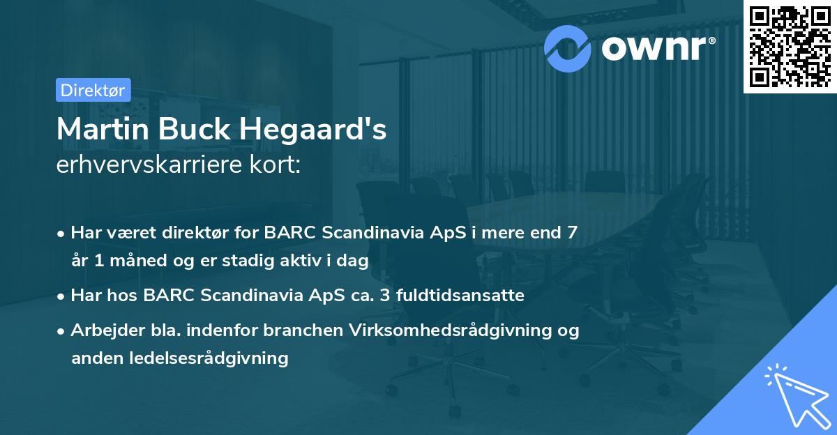Martin Buck Hegaard's erhvervskarriere kort