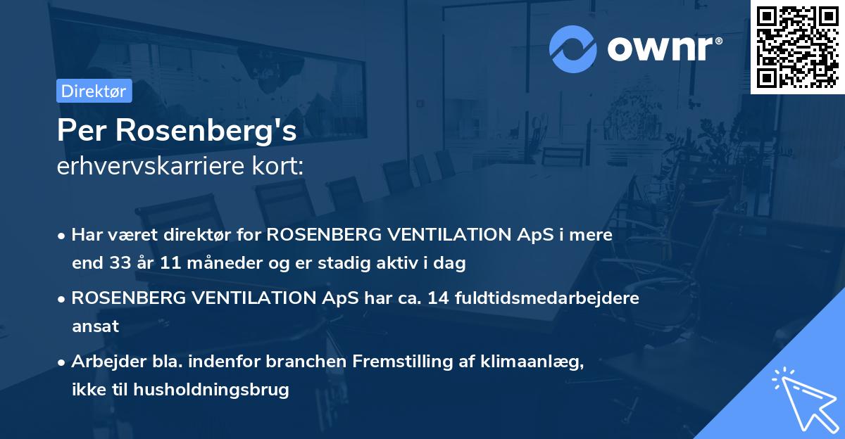 Per Rosenberg's erhvervskarriere kort