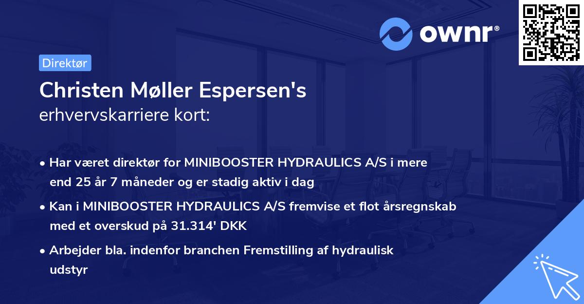 Christen Møller Espersen's erhvervskarriere kort