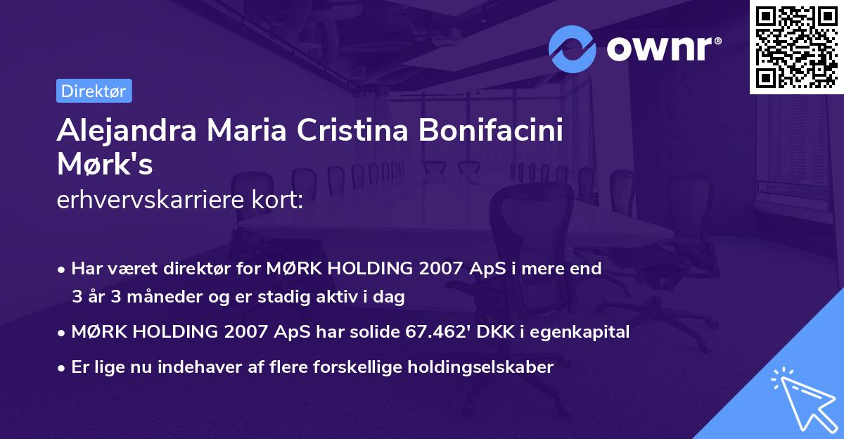 Alejandra Maria Cristina Bonifacini Mørk's erhvervskarriere kort