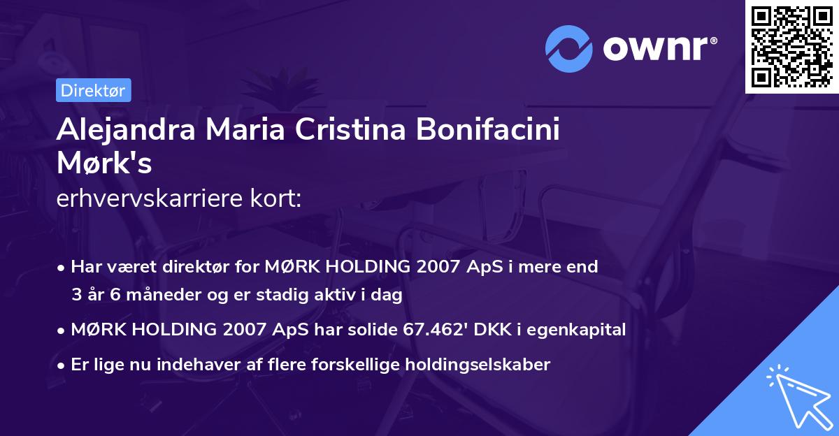 Alejandra Maria Cristina Bonifacini Mørk's erhvervskarriere kort