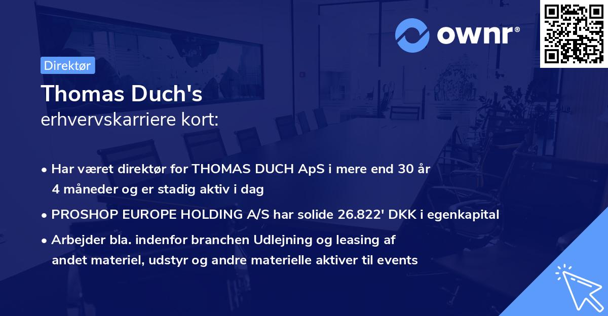 Thomas Duch's erhvervskarriere kort