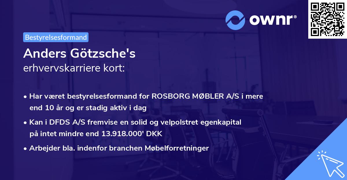 Anders Götzsche's erhvervskarriere kort