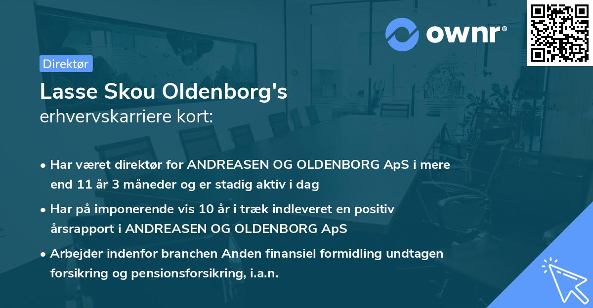 Lasse Skou Oldenborg's erhvervskarriere kort