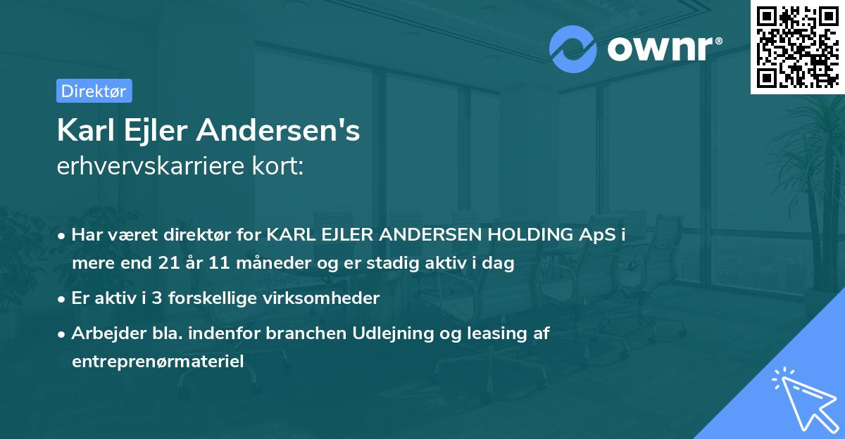 Karl Ejler Andersen's erhvervskarriere kort