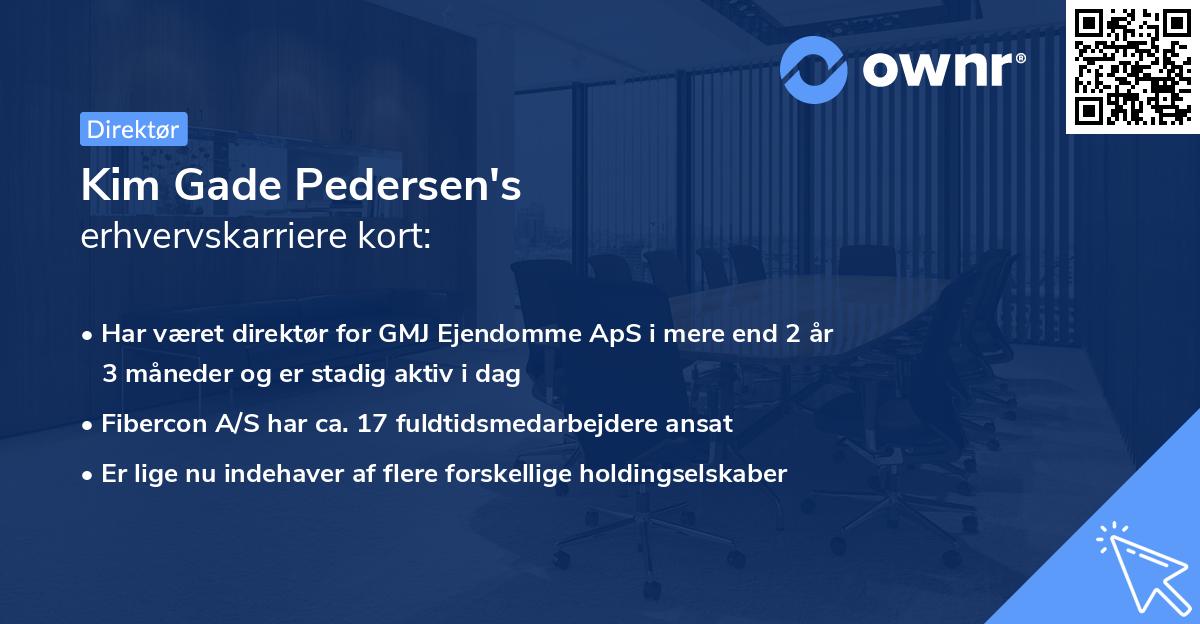 Kim Gade Pedersen's erhvervskarriere kort