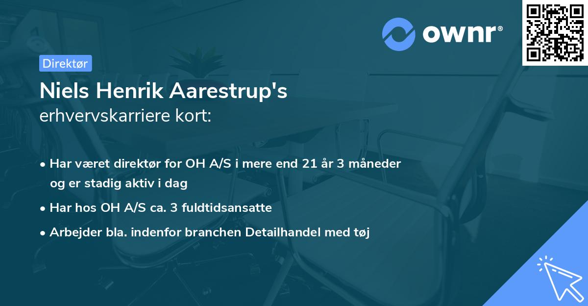 Niels Henrik Aarestrup's erhvervskarriere kort