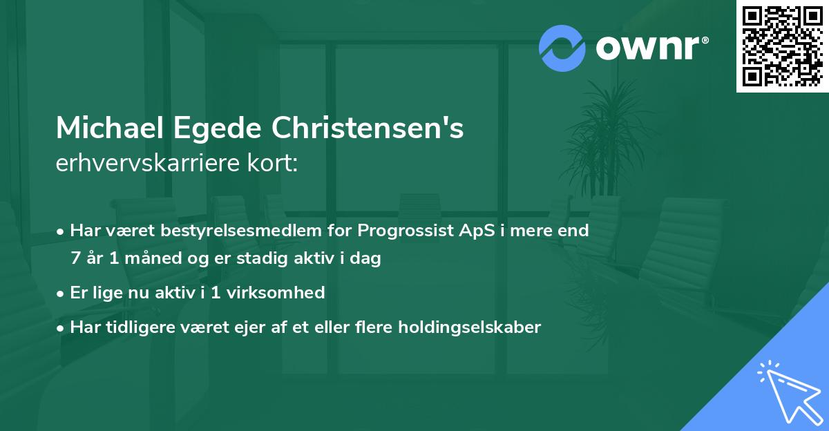 Michael Egede Christensen's erhvervskarriere kort