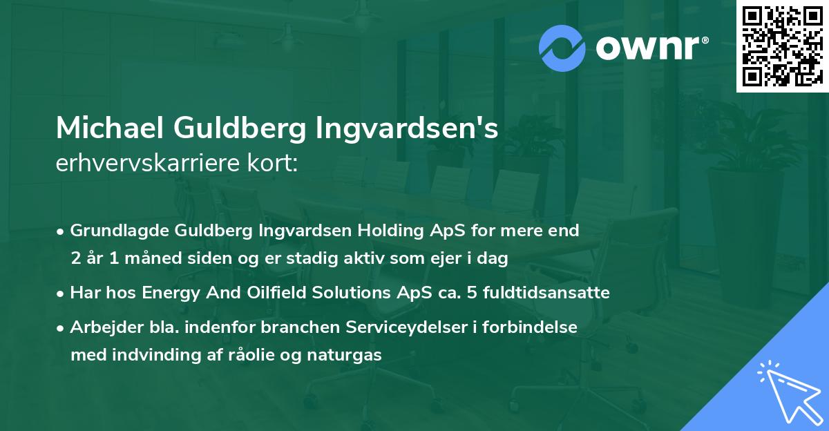 Michael Guldberg Ingvardsen's erhvervskarriere kort