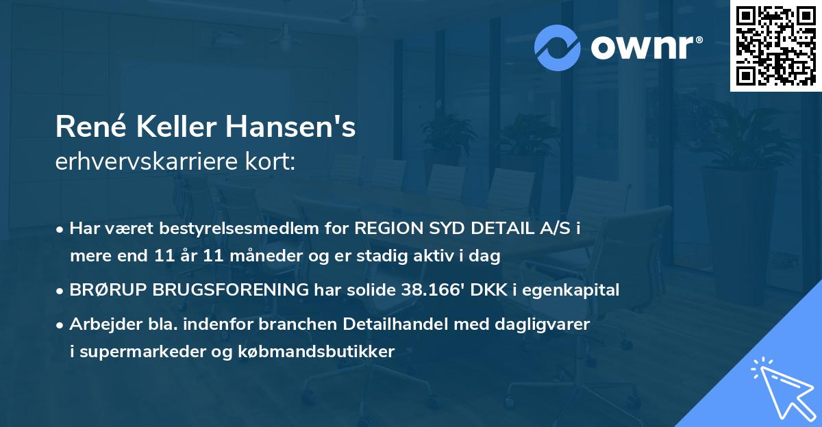 René Keller Hansen's erhvervskarriere kort