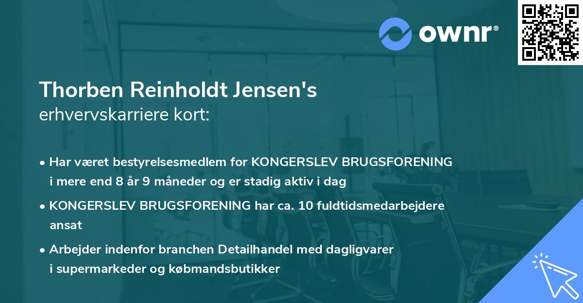 Thorben Reinholdt Jensen's erhvervskarriere kort