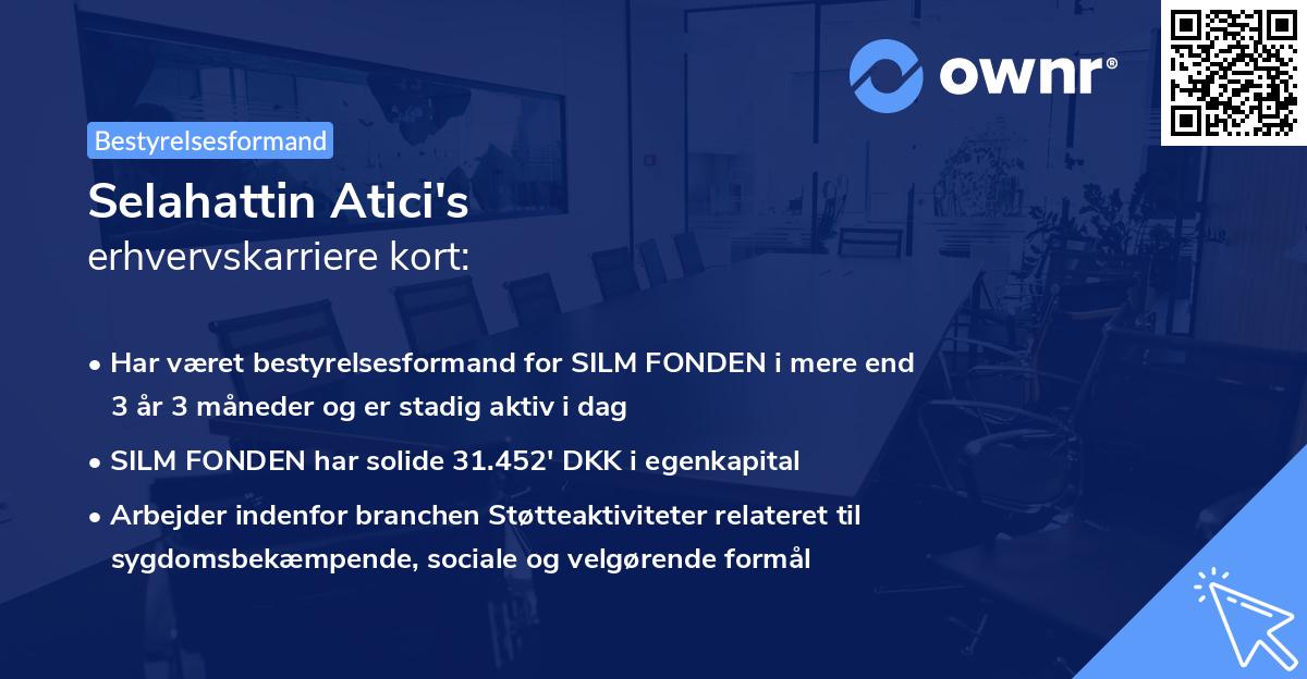 Selahattin Atici's erhvervskarriere kort