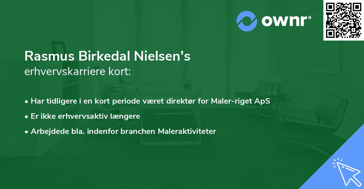Rasmus Birkedal Nielsen's erhvervskarriere kort