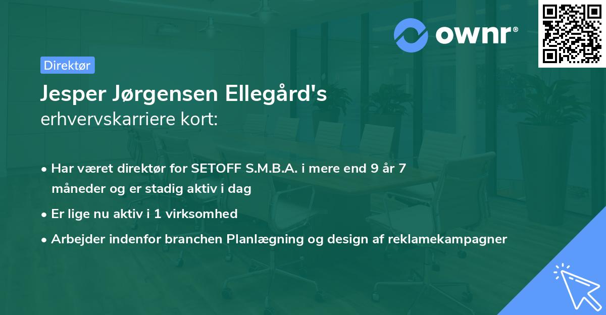Jesper Jørgensen Ellegård's erhvervskarriere kort