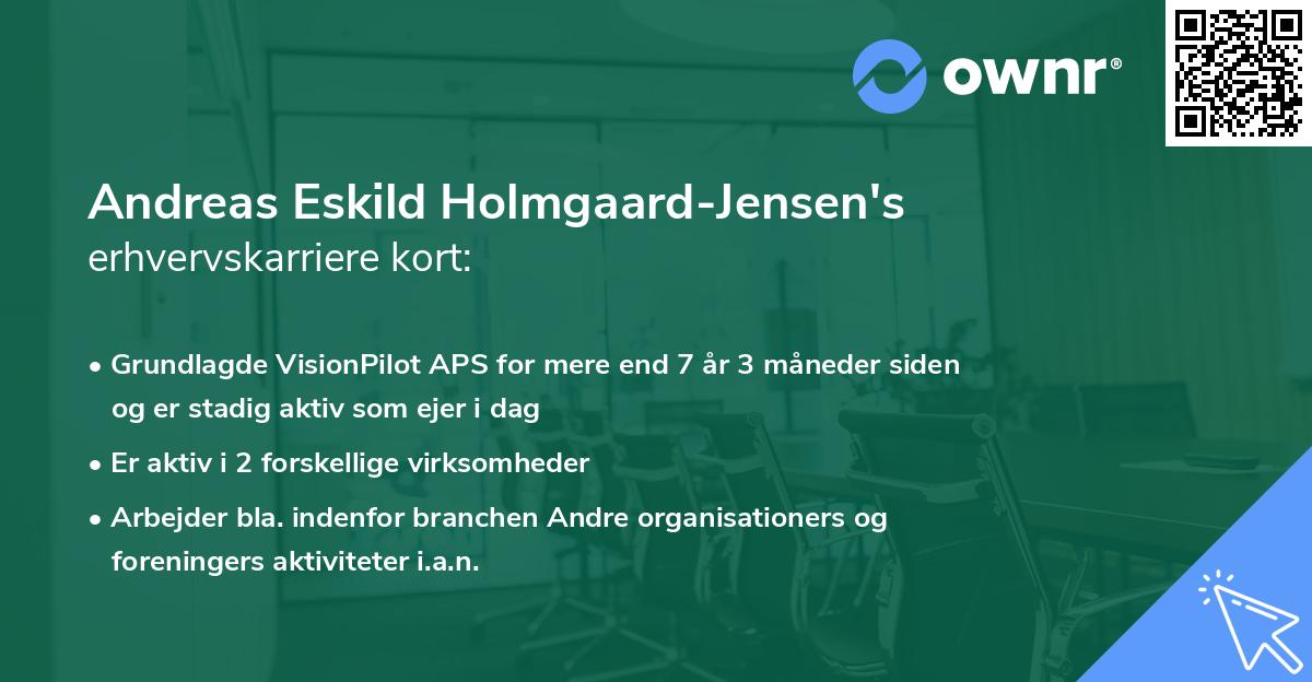 Andreas Eskild Holmgaard-Jensen's erhvervskarriere kort