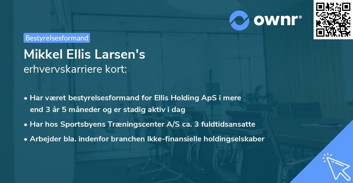 Mikkel Ellis Larsen's erhvervskarriere kort