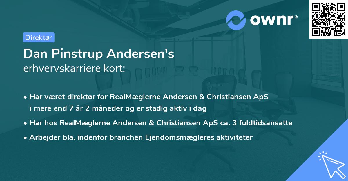 Dan Pinstrup Andersen's erhvervskarriere kort