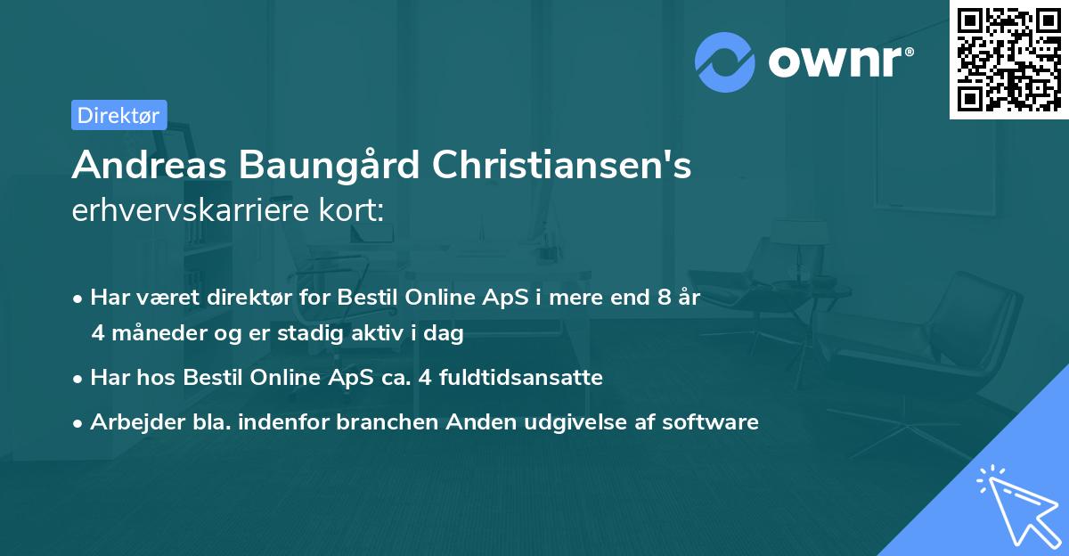 Andreas Baungård Christiansen's erhvervskarriere kort
