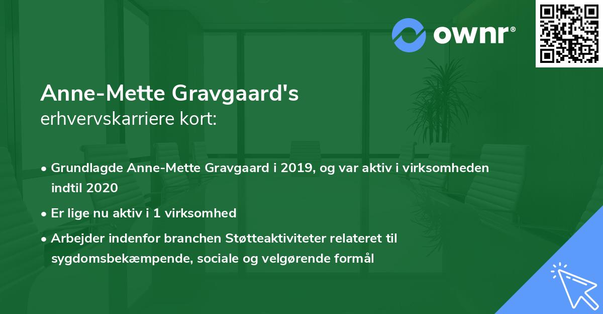 Anne-Mette Gravgaard's erhvervskarriere kort