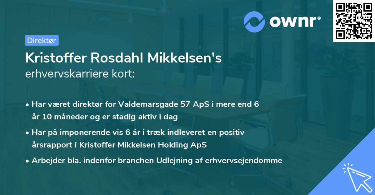 Kristoffer Rosdahl Mikkelsen's erhvervskarriere kort