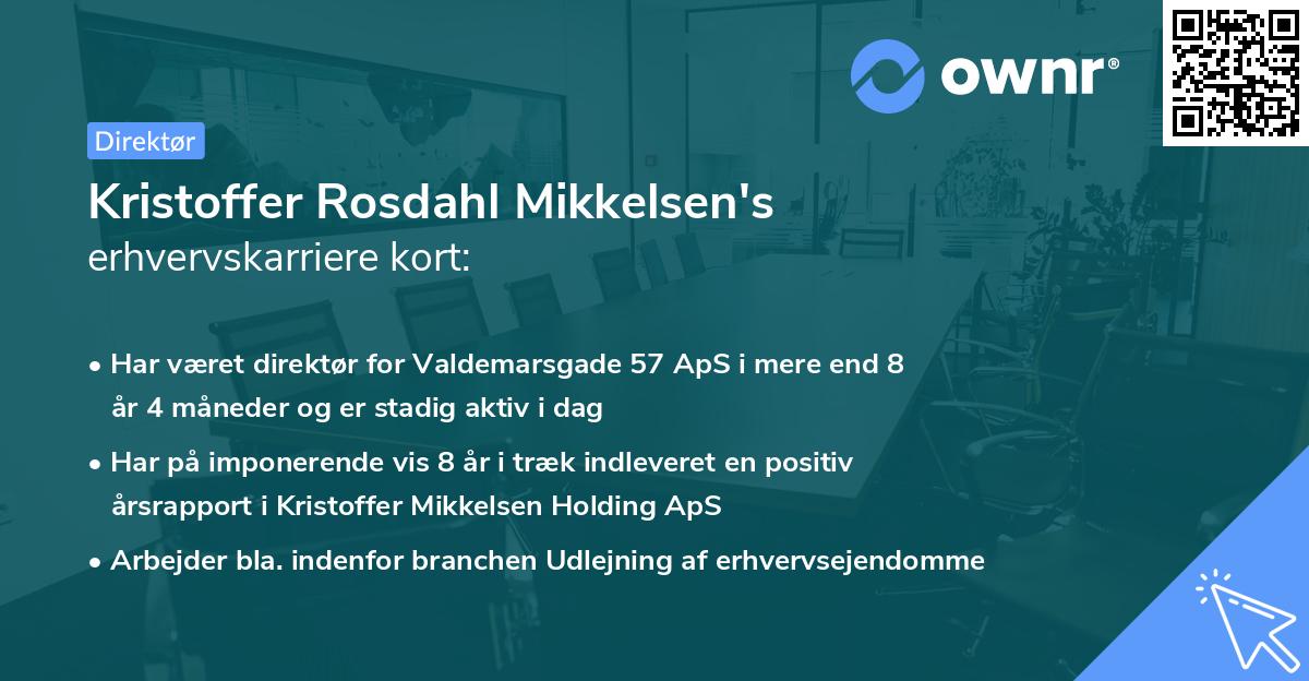 Kristoffer Rosdahl Mikkelsen's erhvervskarriere kort