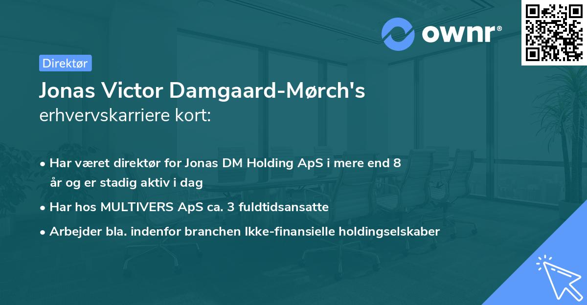 Jonas Victor Damgaard-Mørch's erhvervskarriere kort