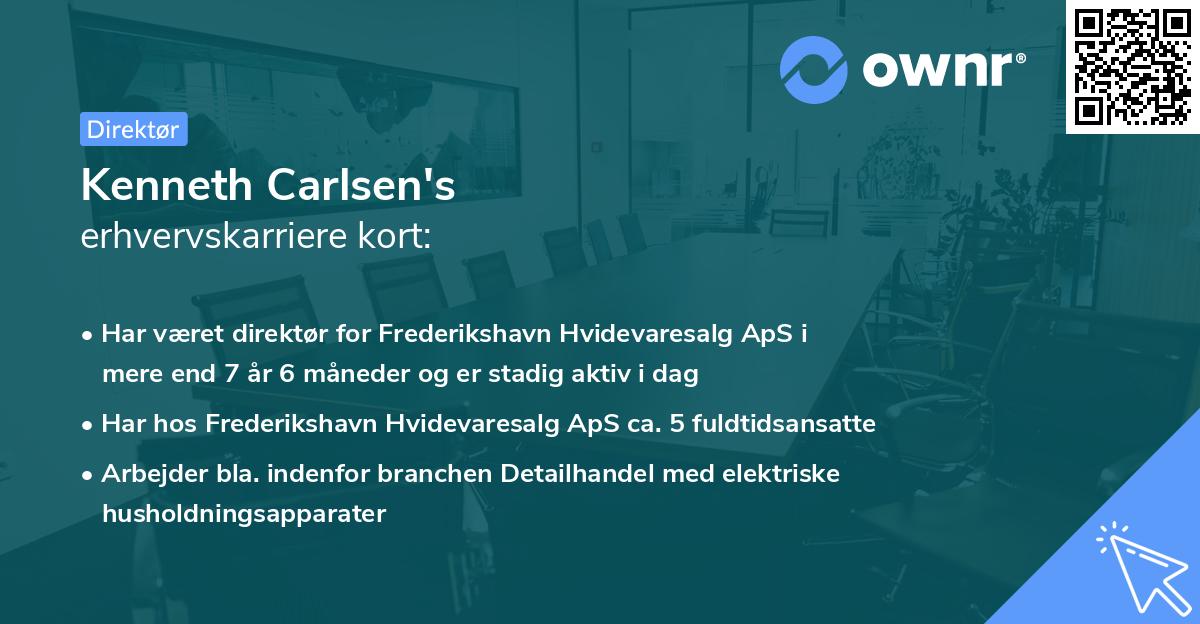 Kenneth Carlsen's erhvervskarriere kort