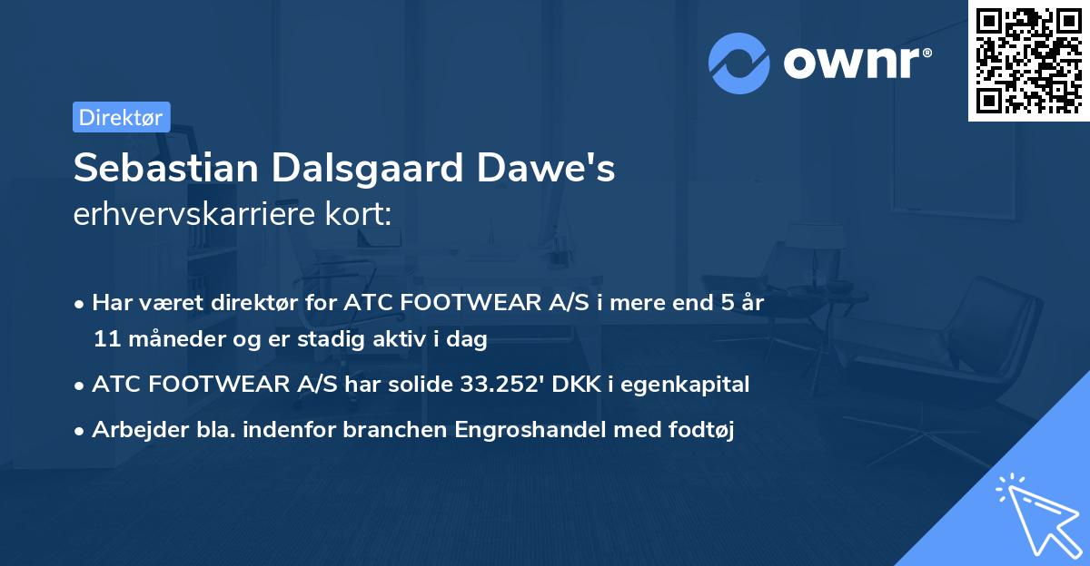 Sebastian Dalsgaard Dawe's erhvervskarriere kort