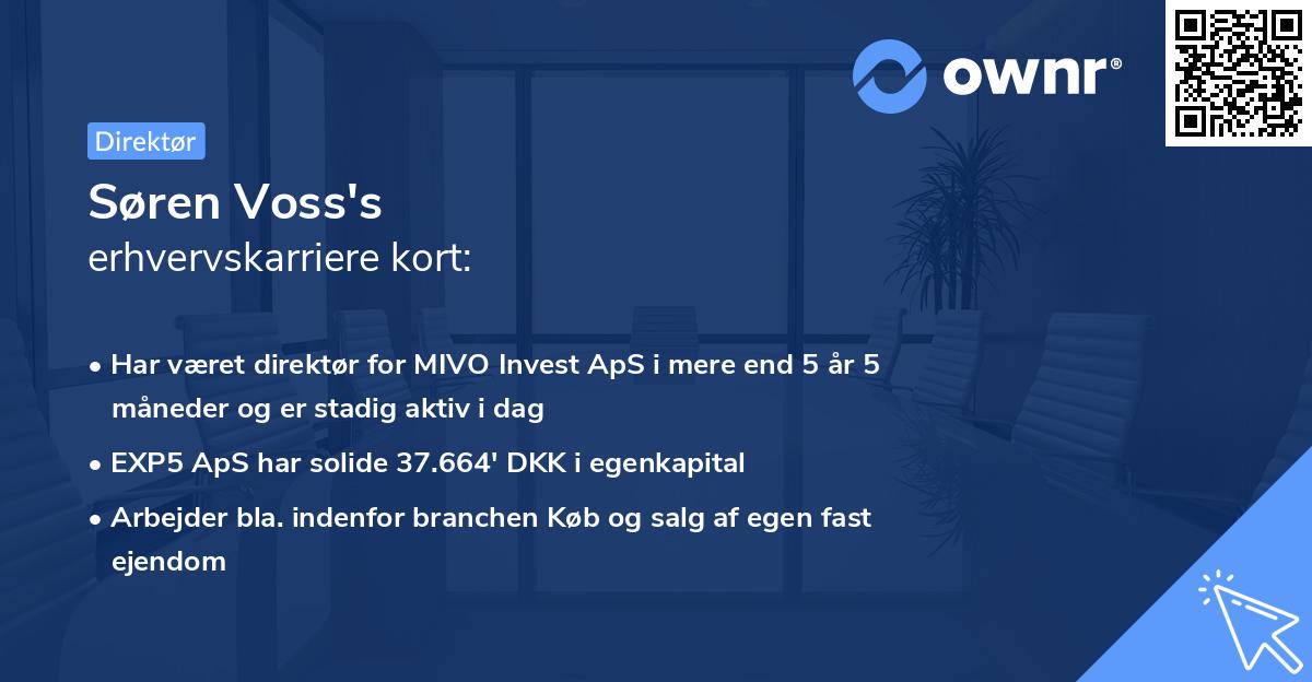Søren Voss's erhvervskarriere kort