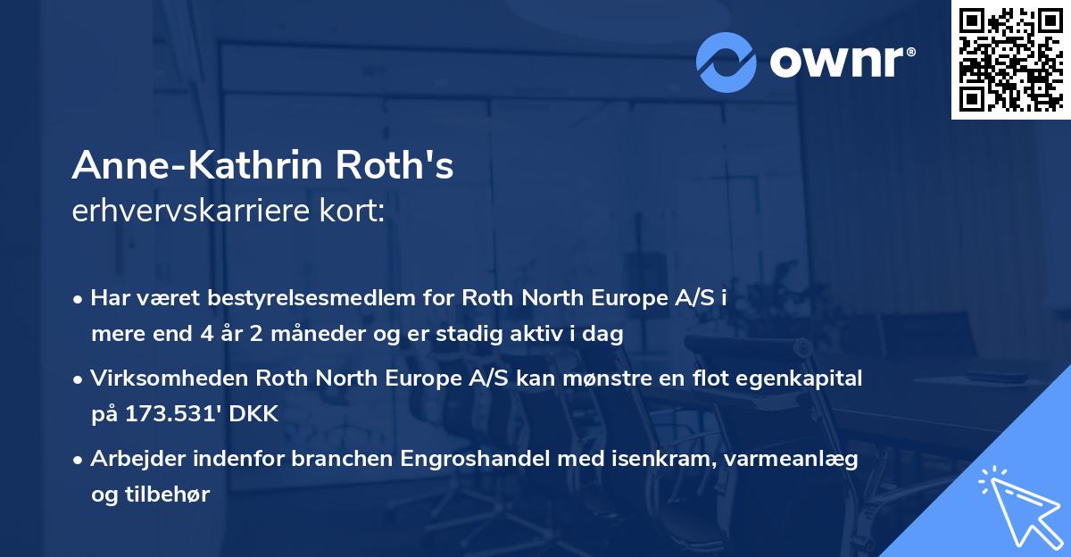 Anne-Kathrin Roth's erhvervskarriere kort