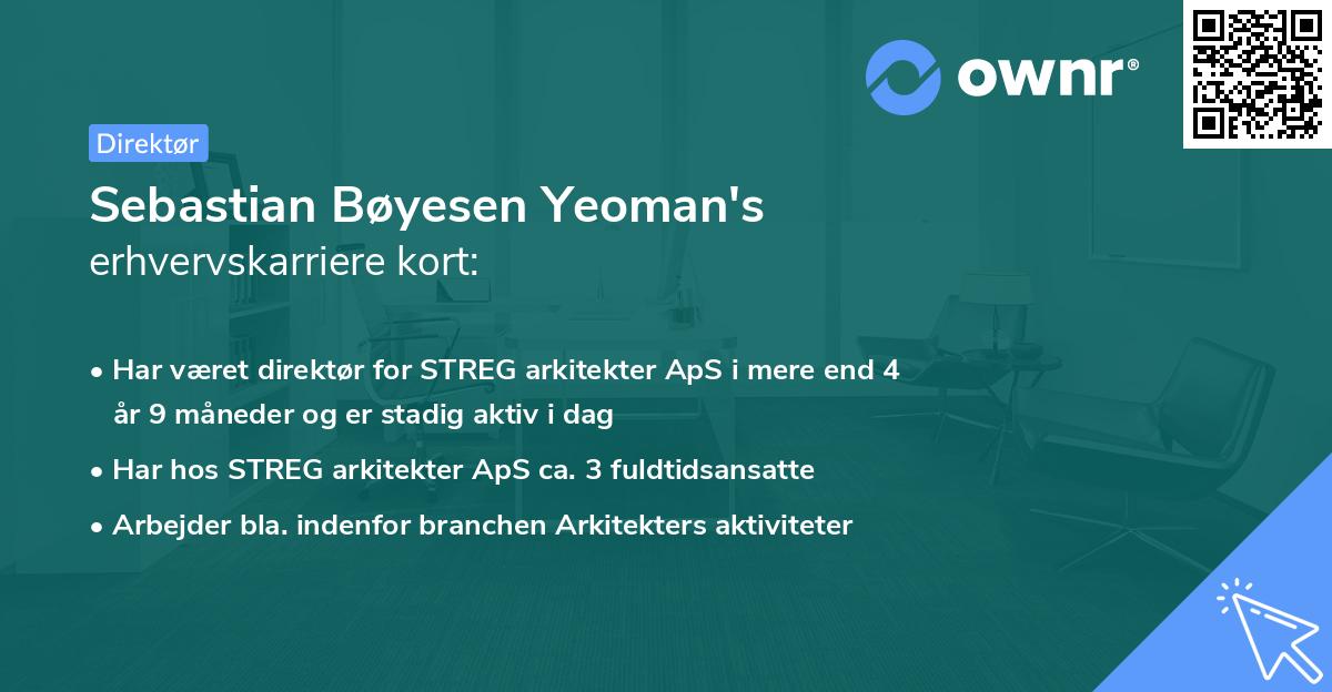 Sebastian Bøyesen Yeoman's erhvervskarriere kort