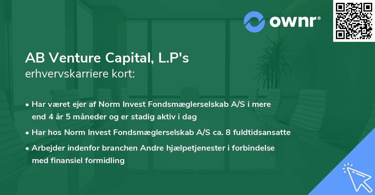 AB Venture Capital, L.P's erhvervskarriere kort