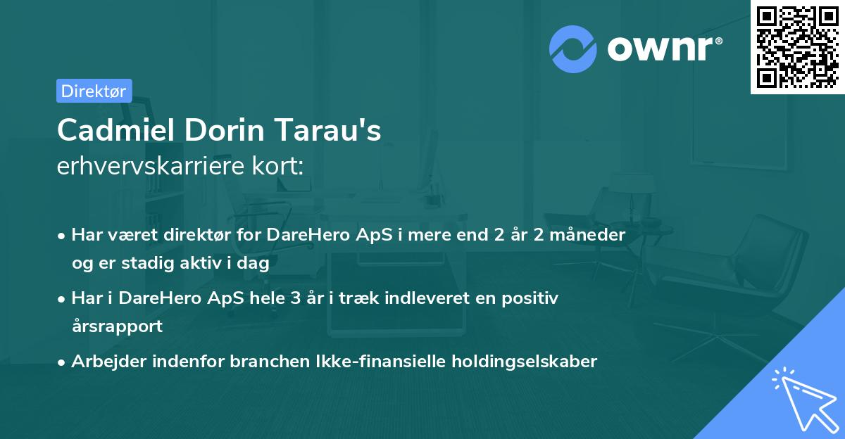 Cadmiel Dorin Tarau's erhvervskarriere kort