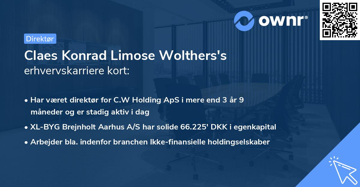 Claes Konrad Limose Wolthers's erhvervskarriere kort