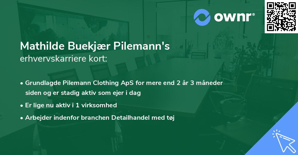 Mathilde Buekjær Pilemann's erhvervskarriere kort