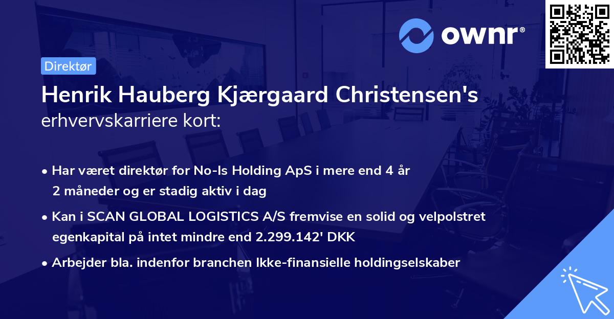 Henrik Hauberg Kjærgaard Christensen's erhvervskarriere kort