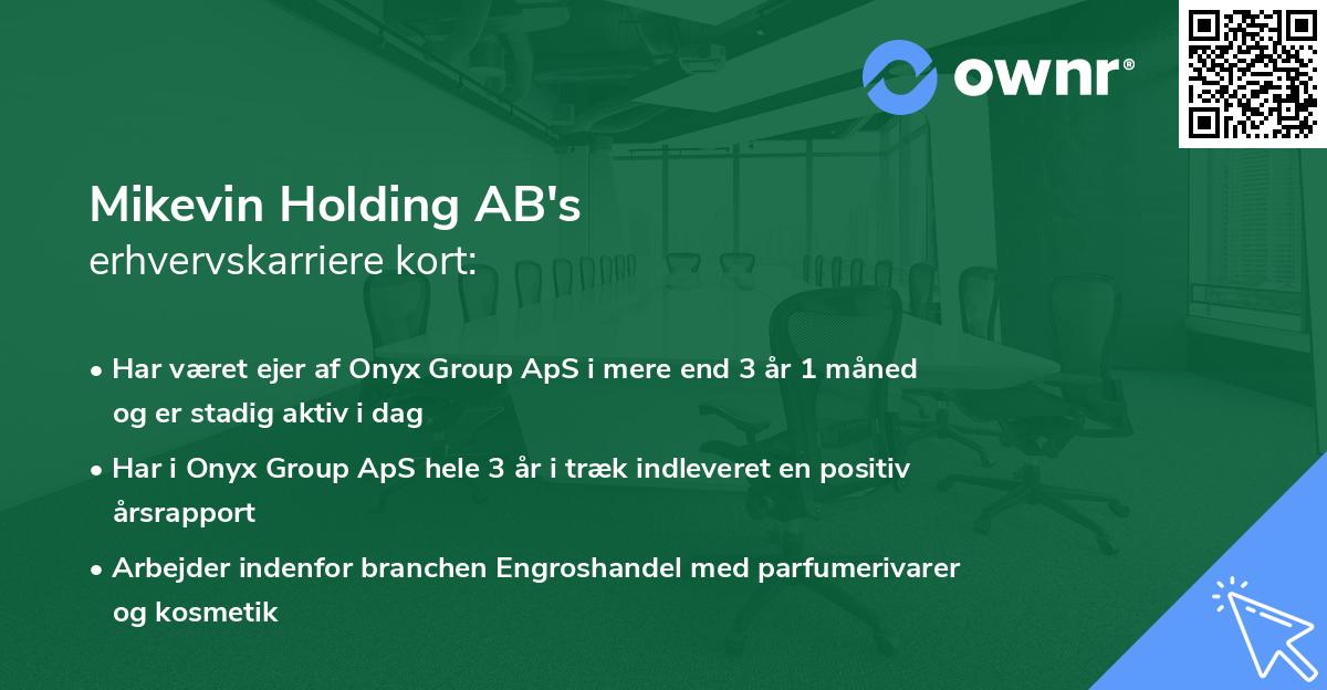 Mikevin Holding AB's erhvervskarriere kort