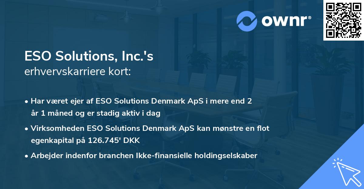 ESO Solutions, Inc.'s erhvervskarriere kort