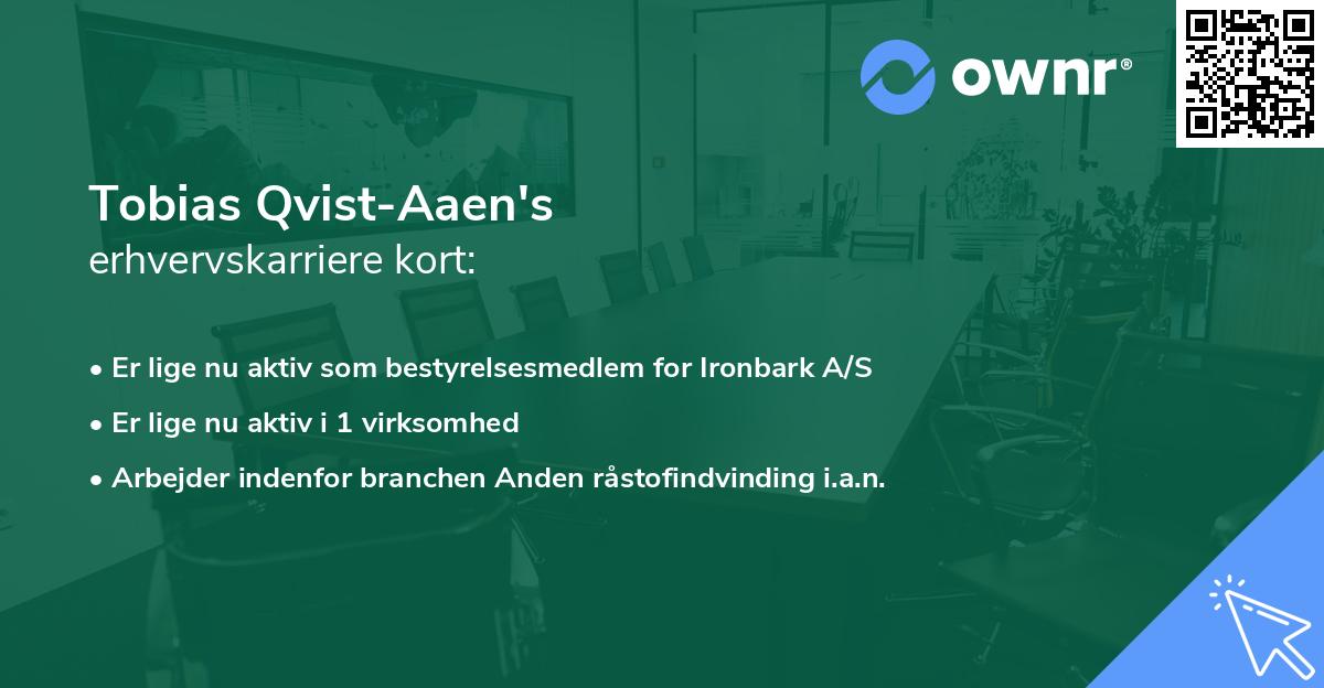 Tobias Qvist-Aaen's erhvervskarriere kort