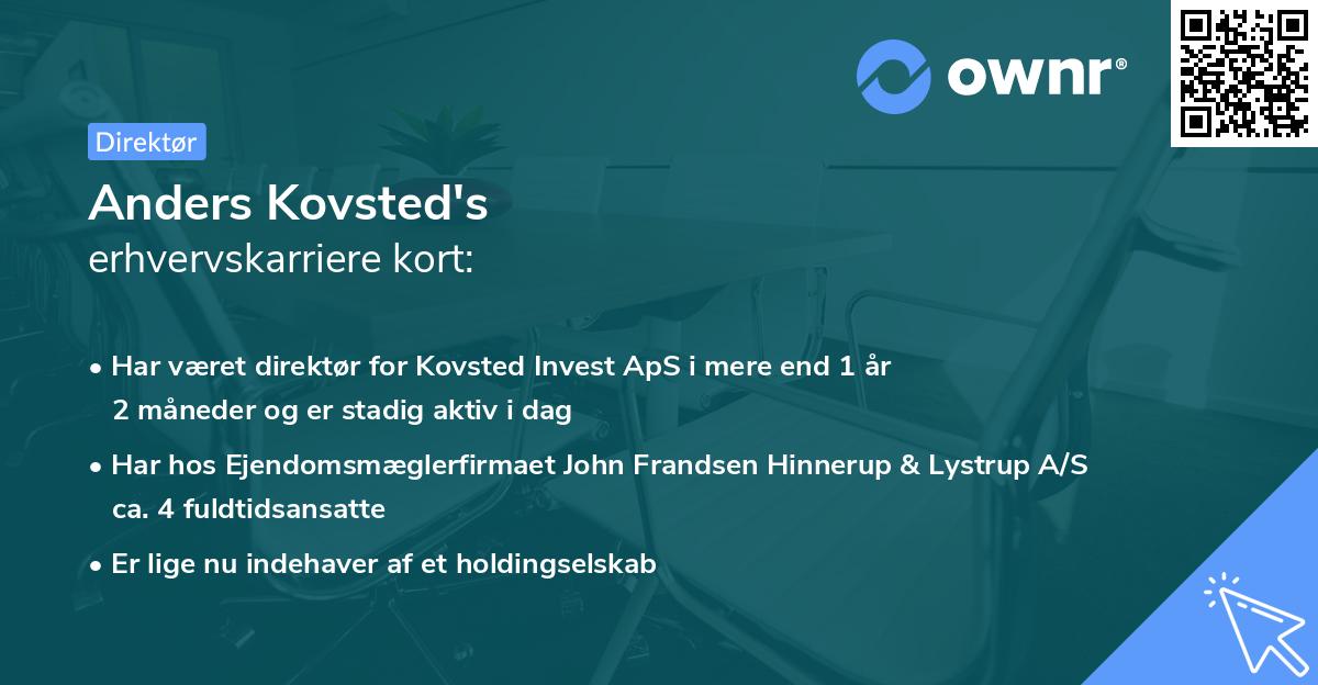 Anders Kovsted's erhvervskarriere kort