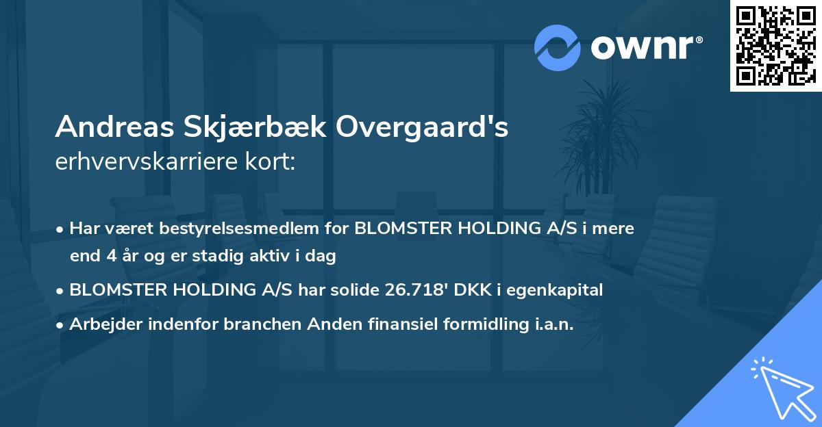 Andreas Skjærbæk Overgaard's erhvervskarriere kort