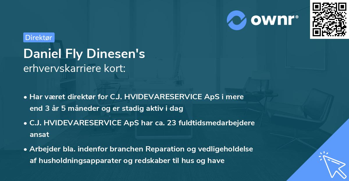 Daniel Fly Dinesen's erhvervskarriere kort