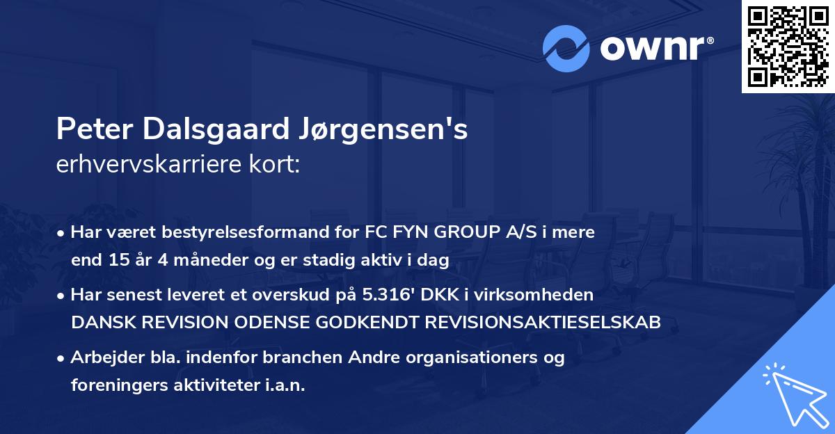 Peter Dalsgaard Jørgensen's erhvervskarriere kort
