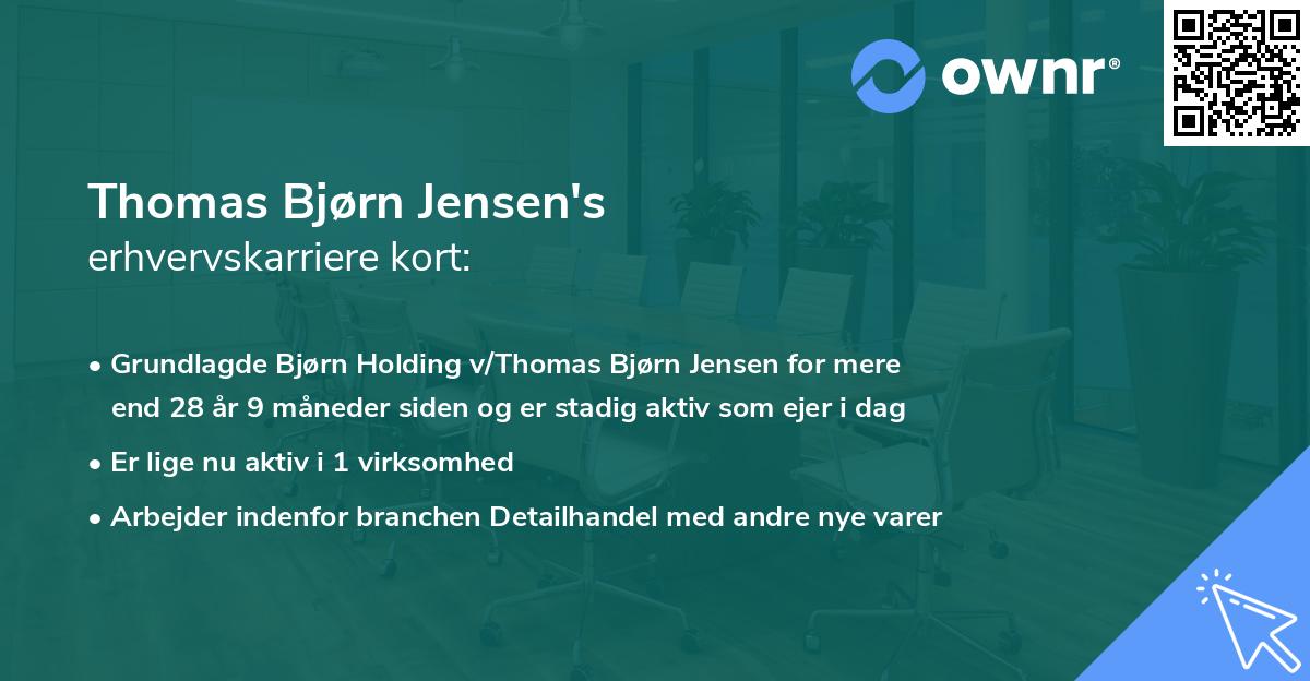 Thomas Bjørn Jensen's erhvervskarriere kort