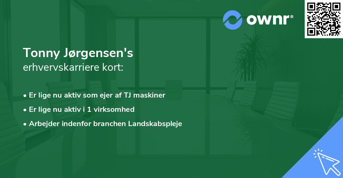 Tonny Jørgensen's erhvervskarriere kort