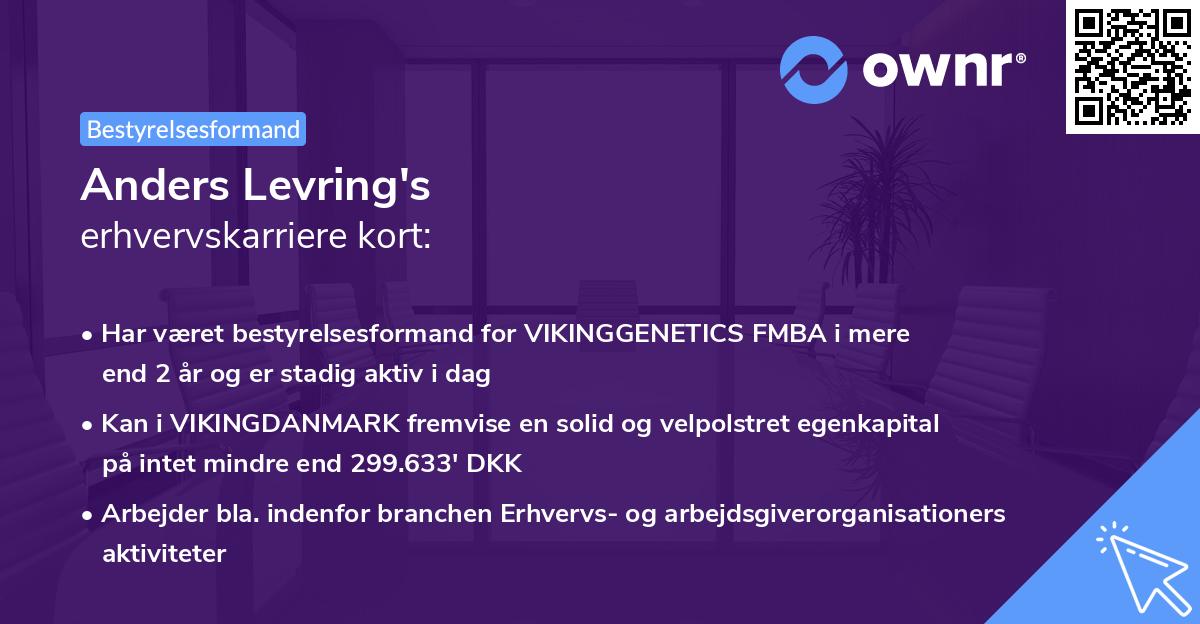 Anders Levring's erhvervskarriere kort