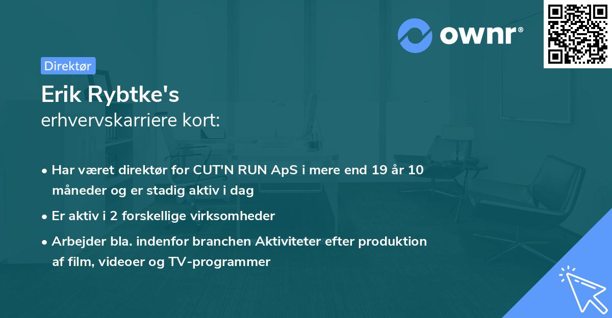 Erik Rybtke's erhvervskarriere kort