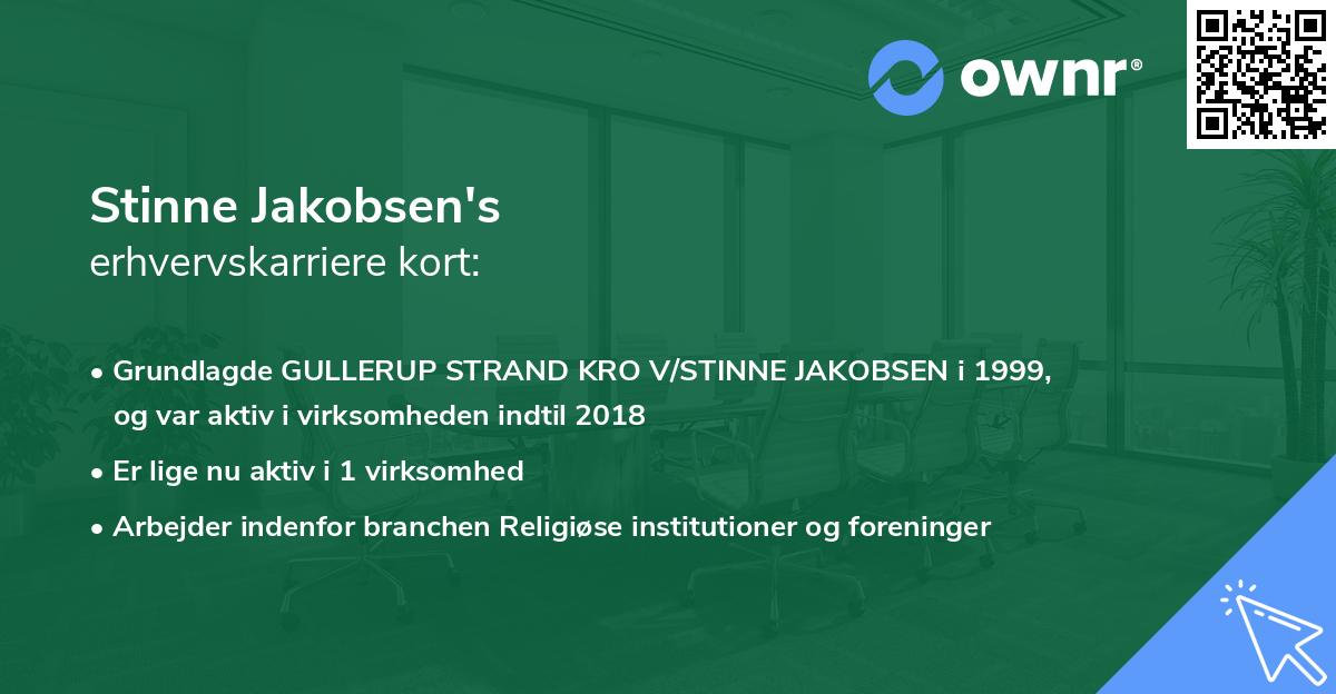 Stinne Jakobsen's erhvervskarriere kort