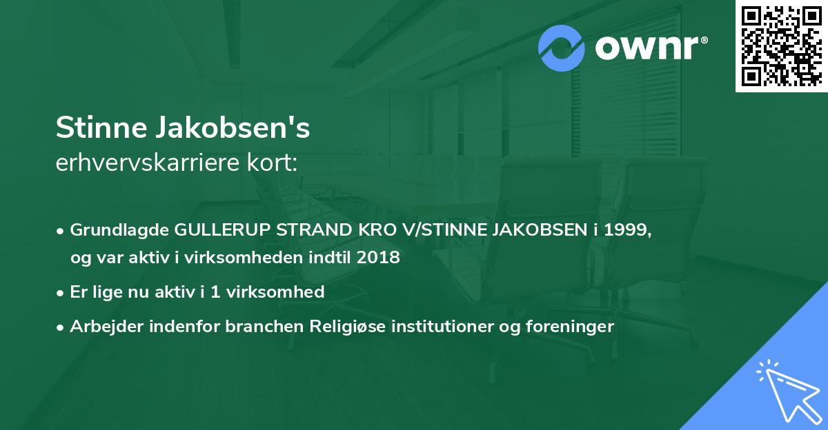 Stinne Jakobsen's erhvervskarriere kort