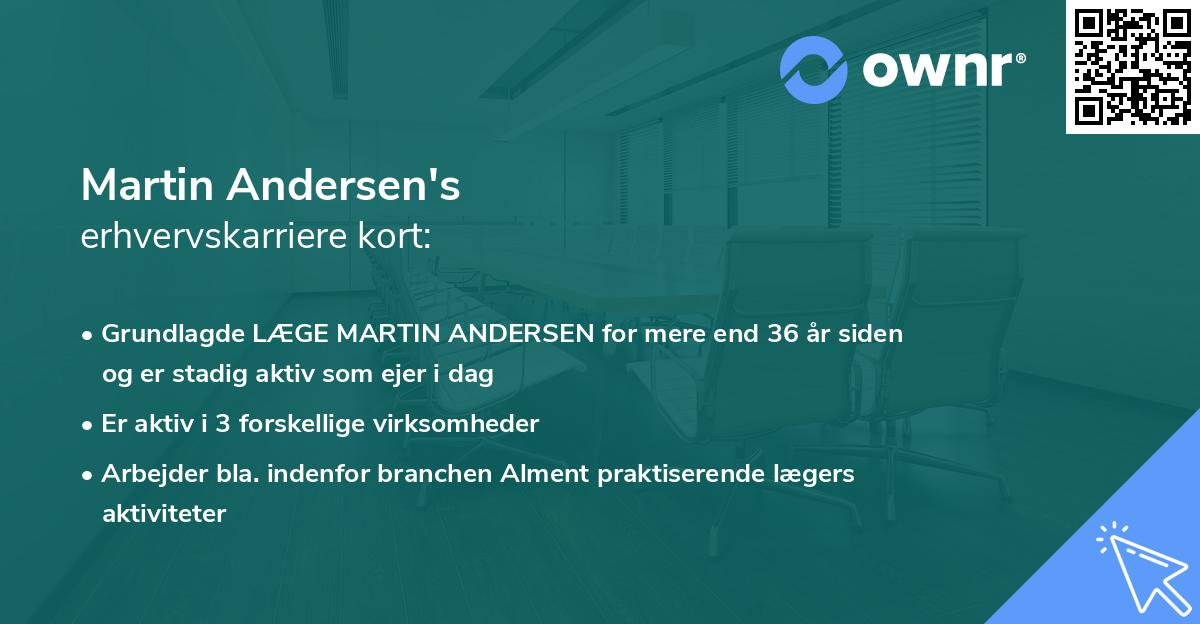 Martin Andersen's erhvervskarriere kort